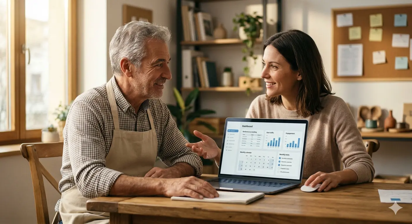 Artisan recevant une demande client grâce à sa visibilité locale sur Google